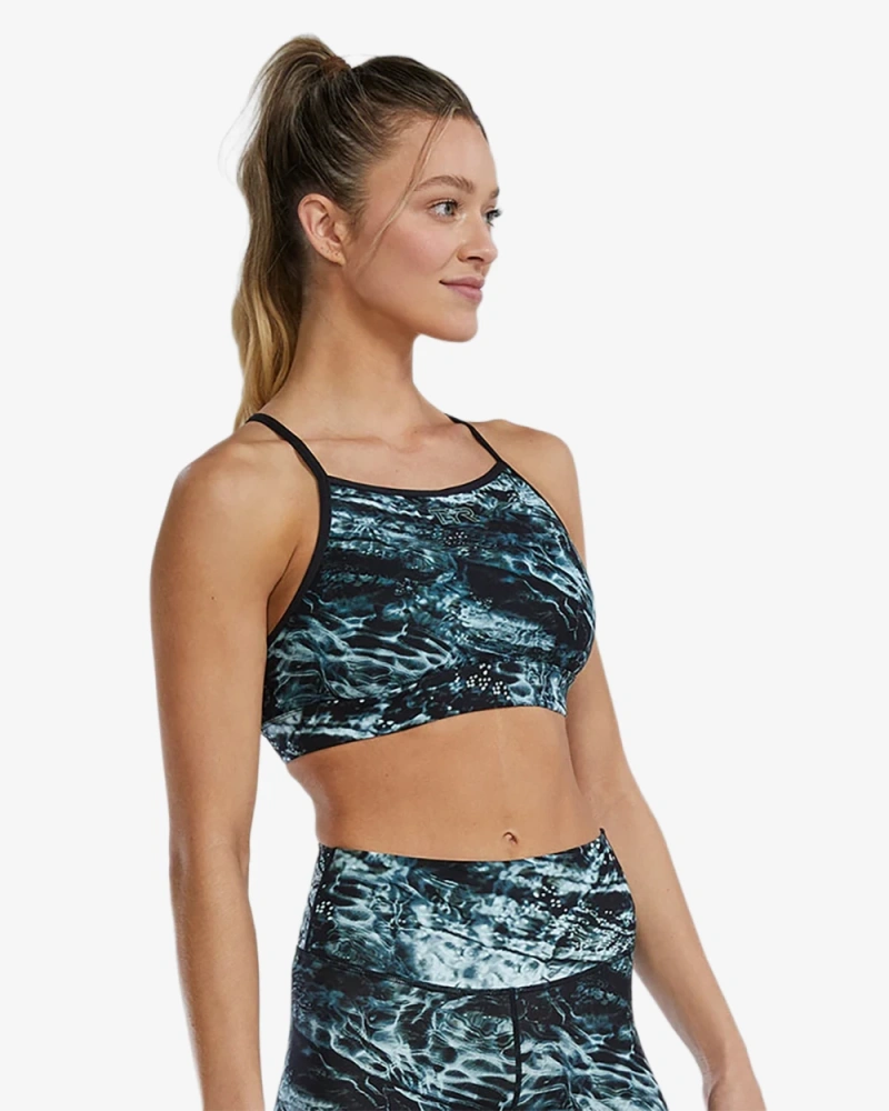 Топ TYR Womens's Joule Elite High Neck Sports Bra - Aquifier
