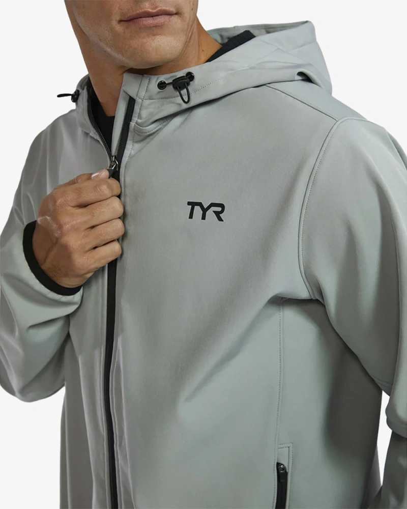 Кофта на молнии TYR Гидросфера Софтшелл, серебристый