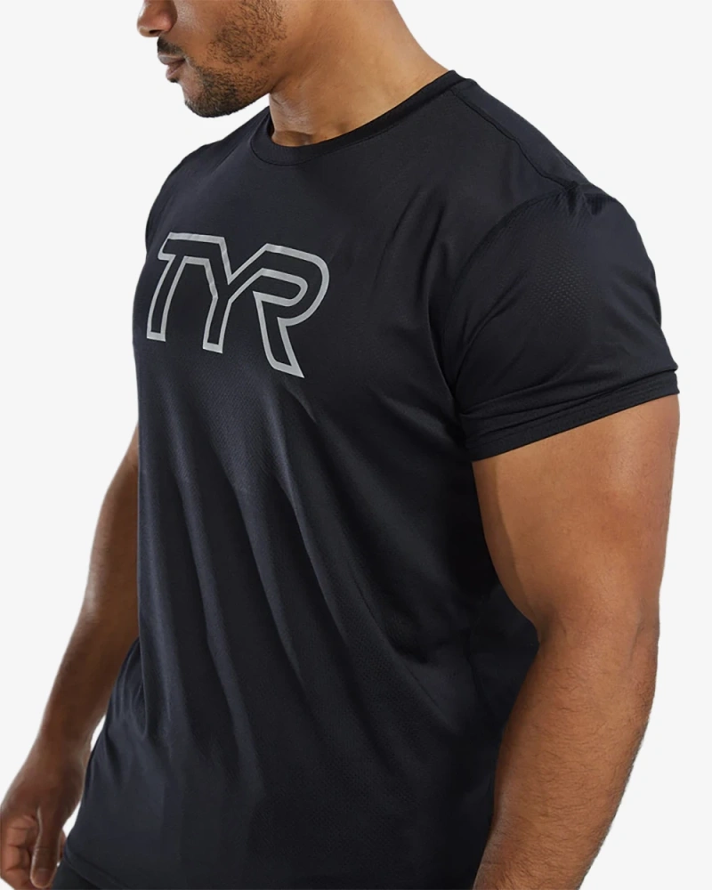 Футболка TYR Men's Airtec Tee Big Logo Solid/Heather