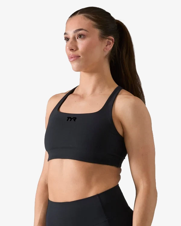 Топ TYR Womens's Joule Elite Square Neck Sports Bra - Solid
