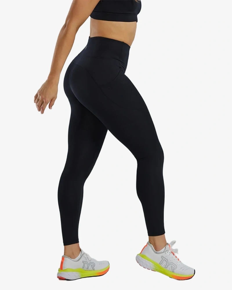 Тайтсы с высокой талией TYR Base Kinetic™ Womens's High-Rise 28" Pocket Leggings - Solid