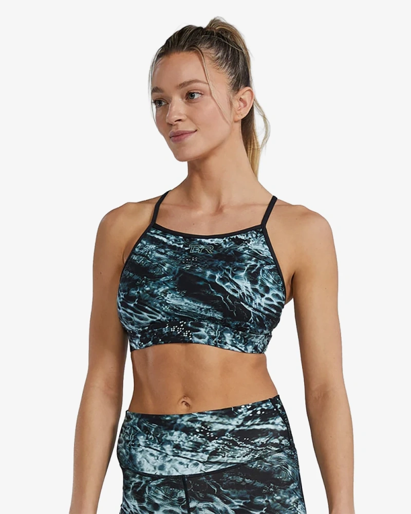 Топ TYR Womens's Joule Elite High Neck Sports Bra - Aquifier