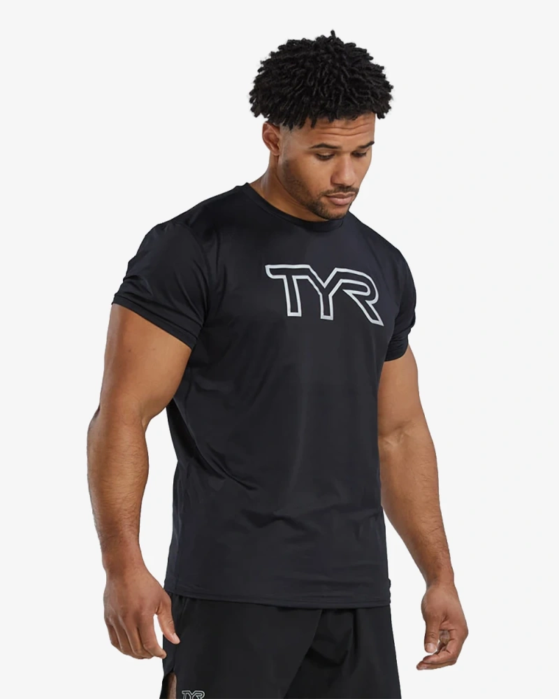 Футболка TYR Men's Airtec Tee Big Logo Solid/Heather