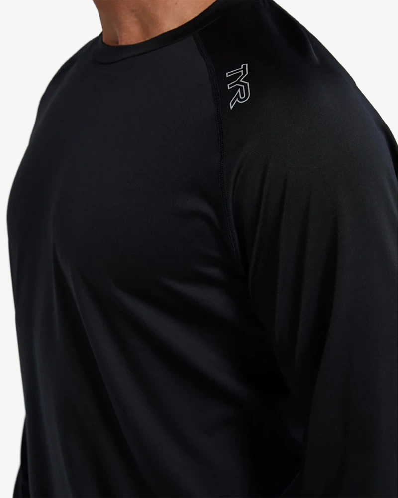 Футболка с длинным рукавом TYR Men's ClimaDry™ Raglan Long Sleeve Tech Tee - Solid Heather