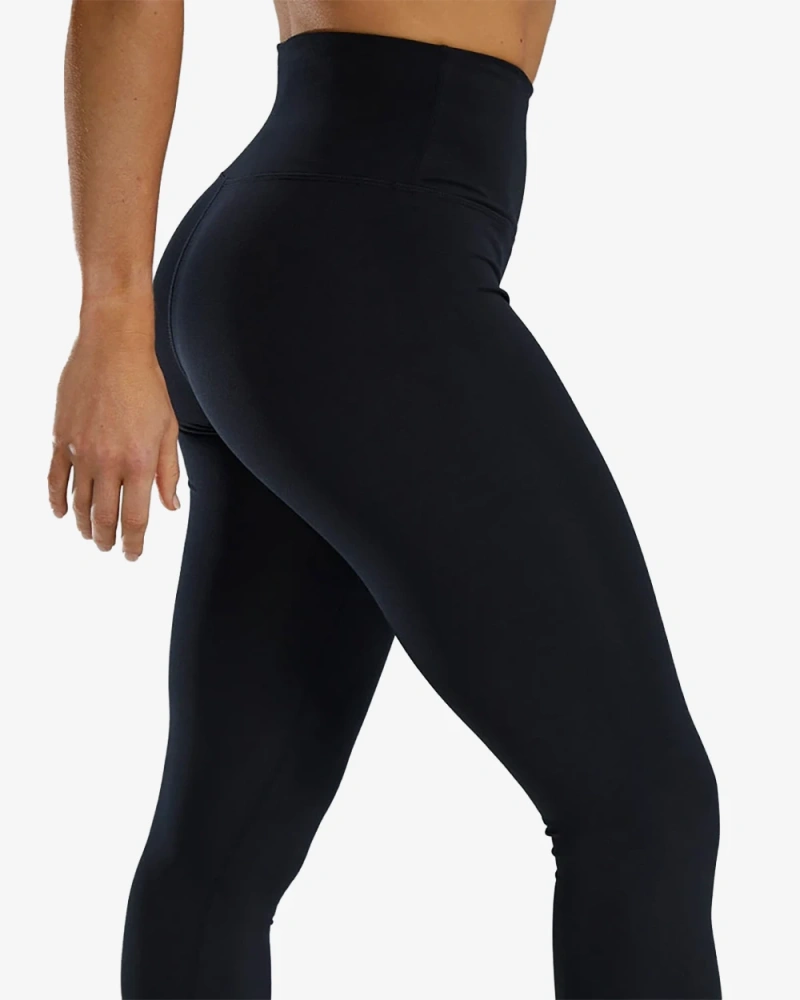 Тайтсы с высокой талией TYR Base Kinetic™ Womens's High-Rise 28" Logo Leggings - Solid