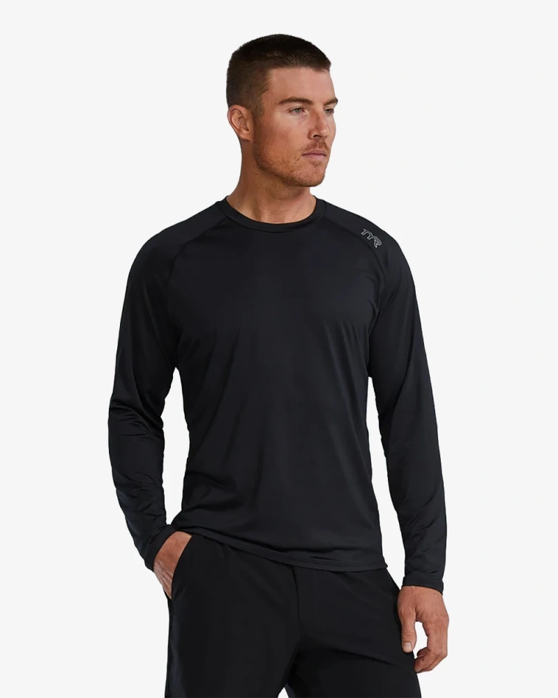 Футболка с длинным рукавом TYR Men's ClimaDry™ Raglan Long Sleeve Tech Tee - Solid Heather