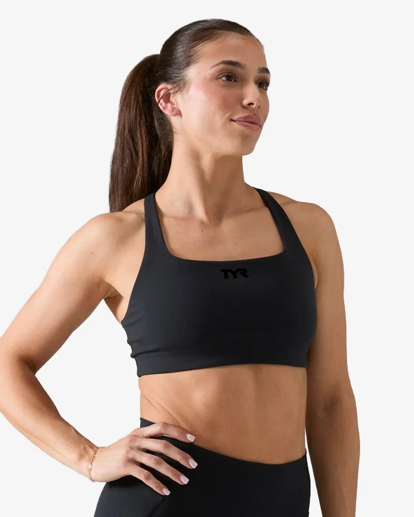 Топ TYR Womens's Joule Elite Square Neck Sports Bra - Solid