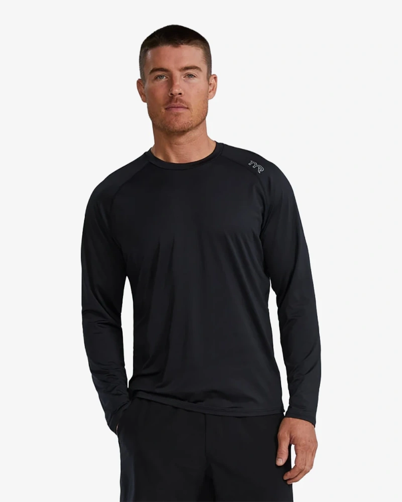 Футболка с длинным рукавом TYR Men's ClimaDry™ Raglan Long Sleeve Tech Tee - Solid Heather