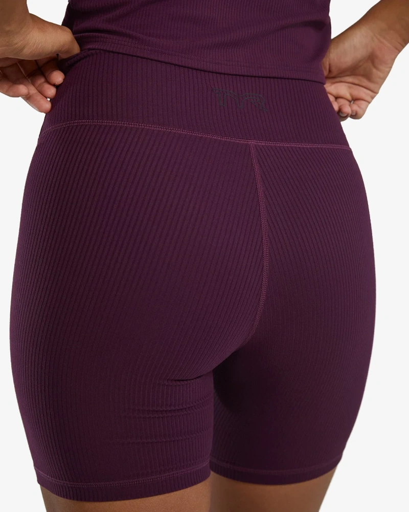 Шорты с высокой талией TYR Women's Joule Elite Ribbed High-Rise Short 6"