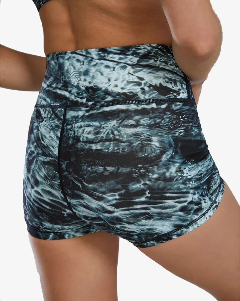 Шорты с высокой талией TYR Women's Joule Elite High-Rise 2" Short - Aquifier