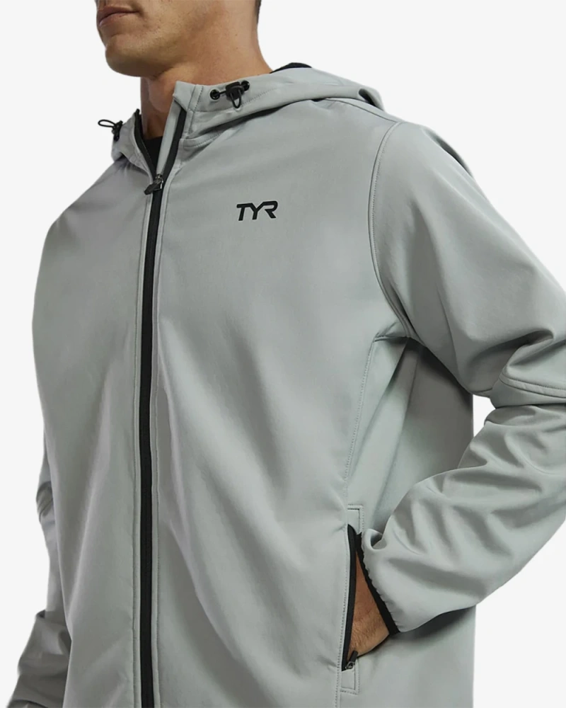 Кофта на молнии TYR Гидросфера Софтшелл, серебристый