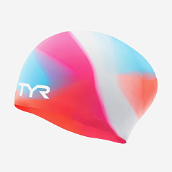 Шапочка для плавания TYR Tie Dye Long Hair Wrinkle-Free Silicone Junior Cap