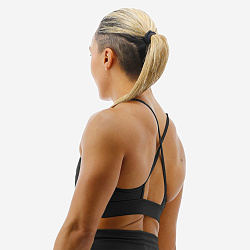 Топ TYR Womens's High Neck Sports Bra - Solid Big Logo