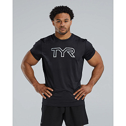 Футболка TYR Men's Airtec Tee Big Logo Solid/Heather