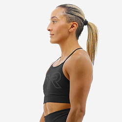 Топ TYR Womens's High Neck Sports Bra - Solid Big Logo