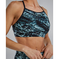 Топ TYR Womens's Joule Elite High Neck Sports Bra - Aquifier